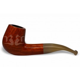 Cachimbo Bertoldi Maestro Briar Âmbar Curvo Peça Única